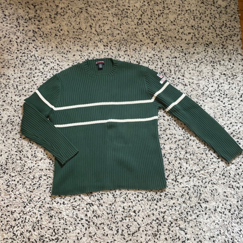 Ralph Lauren polo jeans co L green sweater NWOT